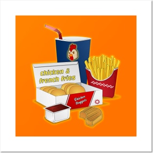 Chicken and French Fries by Basement Mastermind Posters and Art